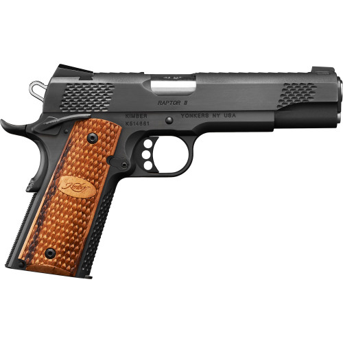 kimber raptor ii 1911 45 acp, 5" barrel, black, ca compliant, 8rd