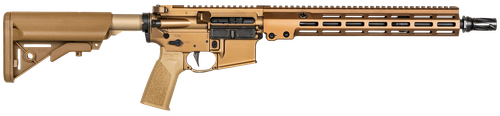 geissele super duty mod1 5.56 nato 14.50" barrel, desert dirt cerakote 13.50" smr mk16 w/geissele center tab rail, b5 enhanced sopmod stock, 30 rd