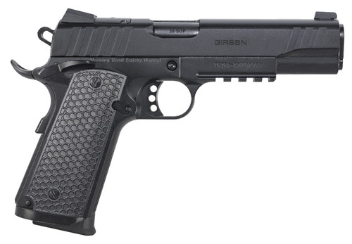 girsan mc1911s influencer 38 super, 5" barrel, black, optic ready, 9rd