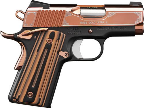 kimber ultra 1911 ii 9mm, 3" barrel, rose gold, fixed sights, 8rd