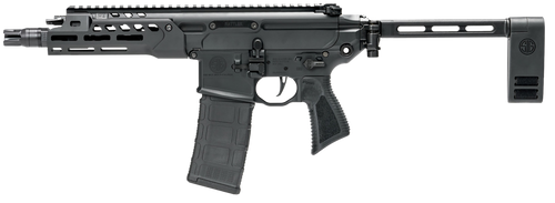 sig mcx rattler lt ar15 pistol 223/5.56x45mm, 7.75" threaded barrel, black, 30rd