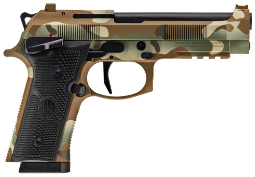 berreta 92xi 9mm, 4.7" barrel, multicam cerakote, black grip, 15rd