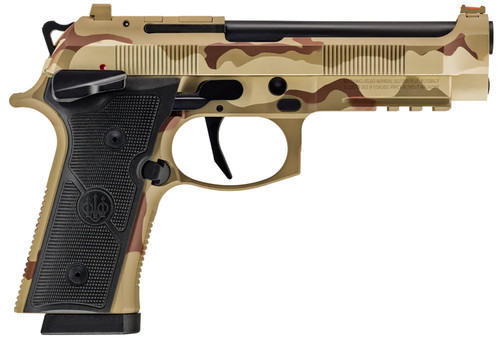 beretta 92xi 9mm, 4.7" barrel, desert combat uniform cerakote, black grip, 15rd