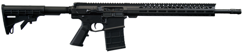 live free battle rifle heavy 7.62x51mm, 18" threaded barrel, black cerakote, rogers super stock, 10rd