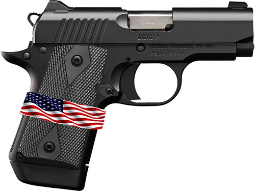 kimber micro 9 9mm, 3.15" barrel, black kimpro ii, g10 grip, 7rd