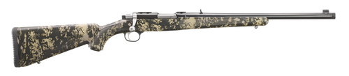 ruger 77/357 357 magnum, 18.5" threaded barrel, kryptek obskura nox camo, black rec, 5rd