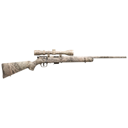 savage 93 xp 17 hmr, 21" barrel, brush camo, 3-9x40mm scope, 10rd