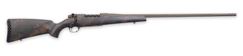 weatherby mark v backcountry 2.0 300 prc, 28" threaded barrel, dark green/brown sponge stock, brown rec, 3rd
