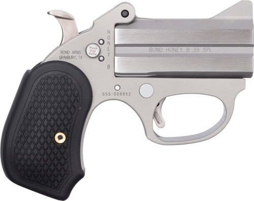 bond honey-b 38 special, 3" barrel, stainless steel, black b6 resin grip, 2rd