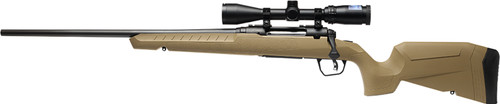savage axis 2 xp combo left hand 400 legend, 20" barrel, flat dark earth stock, black rec, boresighted 3-9x40mm, 4rd