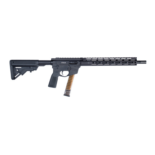 freedom ordnance fx9 elite 9mm, 14.5" pinned barrel, black, m-lok handguard, optic ready, 32rd
