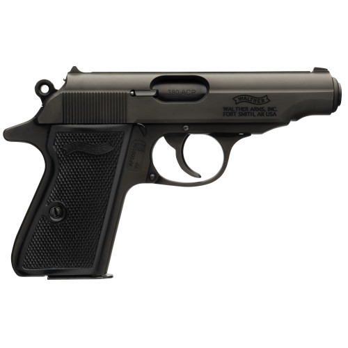 walther pp 380 acp, 3.9" barrel, black, fixed sights, 7rd