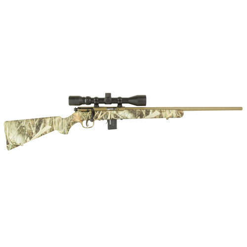 savage 93 xp 22 magnum, 21" barrel, brush camo, flat dark earth rec, 3-9x40mm scope, 10rd
