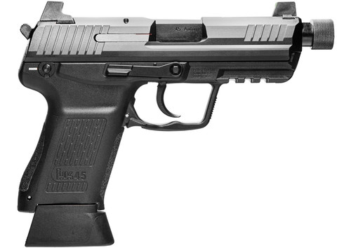 hk 45c tactical v1 compact 45 acp, 4.57" threaded barrel, black, night sights, 10rd