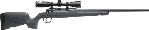 savage axis ii xp compact 7mm-08 remington, 20" barrel, gray polymer stock, boresighted 3-9x40mm scope, black rec, 4rd