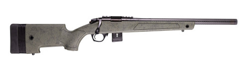 bergara bmr-x competition 17 hmr, 20" threaded barrel, green/gray tactical stock, black rec, 10rd