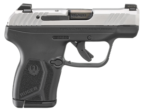 Ruger Lcp Max 380 Acp 2.8" Barrel Stainless Steel Slide Black Frame 10Rd