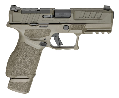 springfield echelon 4.0c, polymer framed , compact, 9mm, 4" barrel, cerakote finish, olive drab green, optics ready slide, front tritium night sight,...