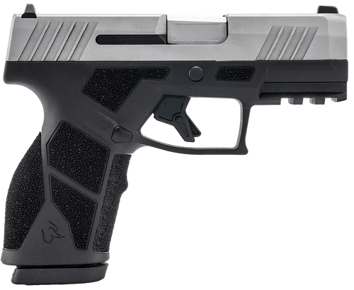 taurus gx2 9mm, 3.38" barrel, silver and black, manual, white dot, drift rear, 2x13rd