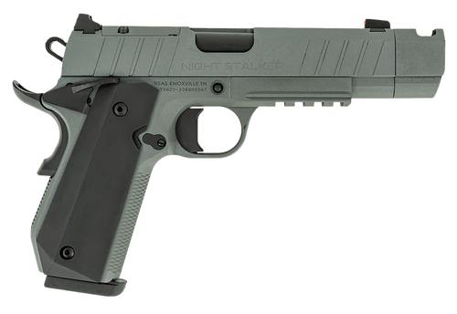 tisas nightstalker sf-c 45 acp, 4.25" compensated barrel, gray cerakote, rail, novak sights w/tritium front, 2x8rd mags