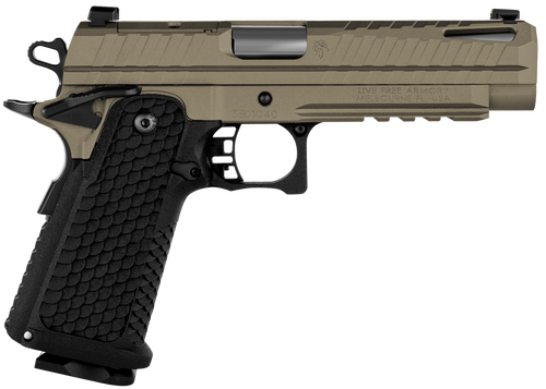 live free armory apollo 11 full size 9mm ported 4.9" barrel, flat dark earth, 17rd
