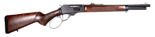 rossi r95 trapper 45 long colt, 16.5" barrel, oxide finish, black, buckhorn rear sights, drift adjustable front sight, wood stock, 8 round
