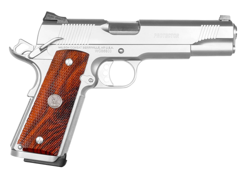 wilson combat protector 45 acp, 5" barrel, stainless steel, coco bolo grip, ca compliant, 8rd
