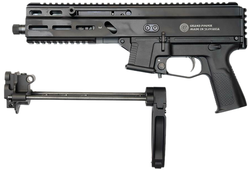 grand power sp10a3 stribog 10mm, 8" threaded barrel, black, picatinny, pdw tailhook brace, thrd protector, 20rd
