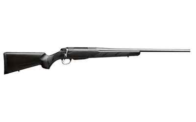 tikka t3 lite stainless synthetic 7mm winchester magnum, 24" barrel, threaded 5/8x24, stainless finish, black stock, single stage adjustable trigger,...