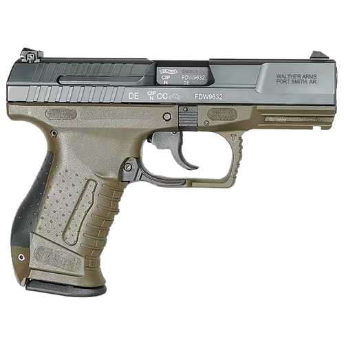 walther p99 collector's edition 9mm, 4" barrel, black, olive drab green, 2x15rd mags, hardcase, final edition knife, holster, commemorative coin