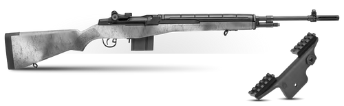 springfield m1a standard issue gear up package 308 win/7.62x51, 22" barrel, black speckle stock, scope mount,10rd mag