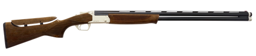 silver eagle light super 12 ga 3" 2rd 30" black over/under vent rib barrel, black steel receiver, fixed walnut stock