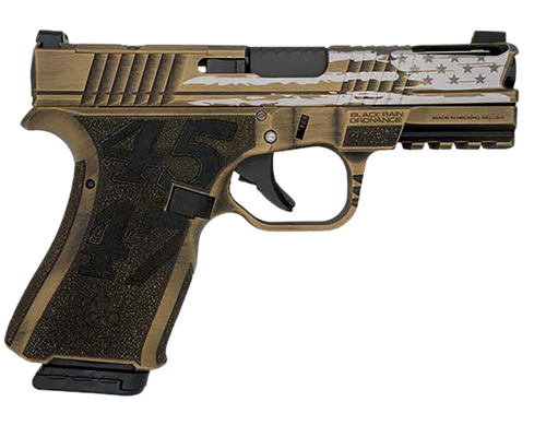 black rain ordnance flp-trump-gb frontline+ 9mm 4" barrel, gray battleworn, 15rd