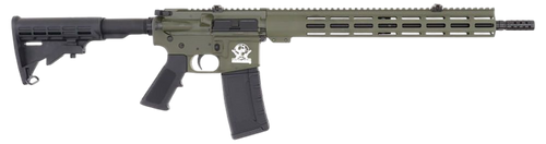 great lakes firearms ar-15 223 wylde 30rd,16" black nitride threaded barrel, olive drab green cerakote aluminum receiver picatinny rail, m-lok...