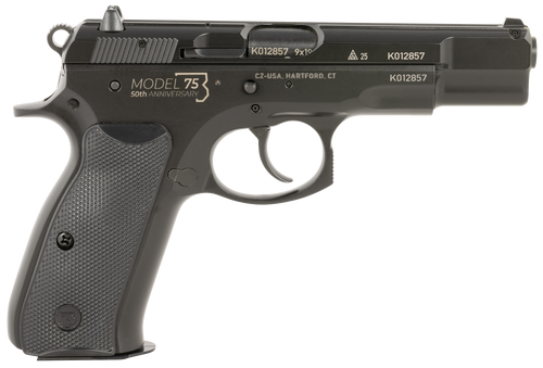 cz 75 b 50th anniversary 9mm, 4.60" barrel, serrated, beavertail, 10rd