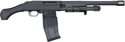 mossberg 590m breacher 12 ga pump 2.75" 10rd,14.38" matte blued heavy walled barrel, m-lok forend, matte blued drilled & tapped receiver, black...