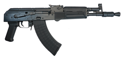 pioneer arms hellpup 7.62x39mm 30rd,11.73" black threaded barrel, polymer handguard, black polymer grip, side mounted optics rail