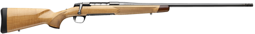 browning x-bolt 2 medallion maple 308 win, 22" sporter barrel, threaded, muzzle brake, blue black, gloss finished medallion aaaa white maple stock,...