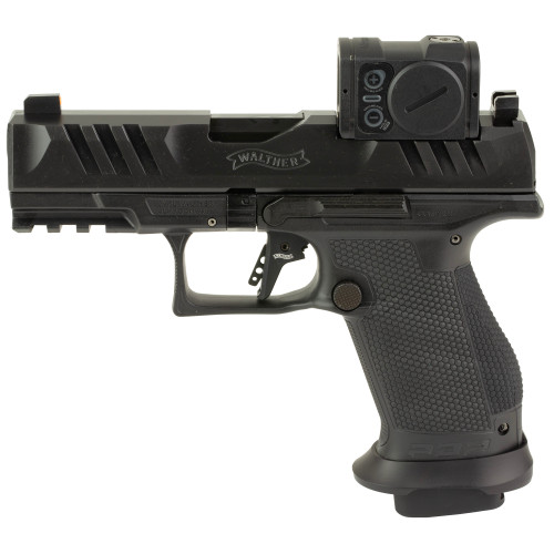 walther pdp pro acro compact, compact, 9mm, 4" barrel, tenifer finish, black, aimpoint acro, adjustable rear sight, 18rd