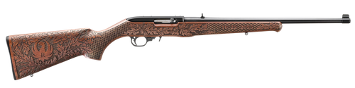 ruger 10/22 sporter collector's series 22 lr 10rd,18.50" satin black barrel, black drilled & tapped receiver, engraved altamont american walnut fixed...