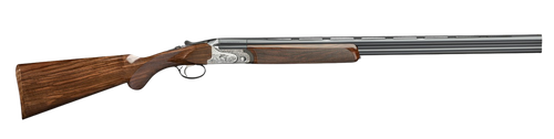 rizzini aurum evo 28 ga break open 3" 2rd 28" black over/under vent rib barrel, coin anodized receiver engraved game scene, fixed turkish walnut...