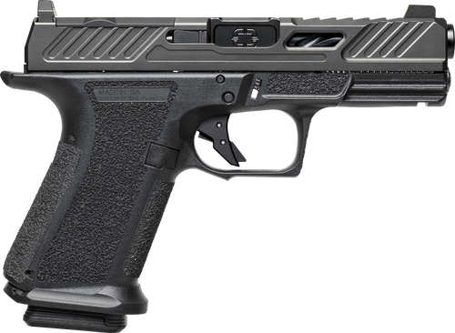 shadow systems mr920 elite calif 9mm, 4" black spiral fluted barrel, unthreaded, nitride finish elite slide, black, optics ready, tritium front,...