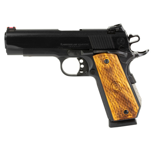 american classic bobcut 1911  commander, 45acp, 4.25" barrel, blued finish, wood grips, novak-style sights, 8rd
