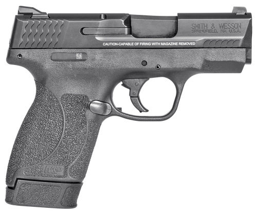 smith & wesson shield m2.0, compact slim, 45acp, 3.3" barrel, armornite finish, black, white dot front and 2 white dot rear sights, no manual safety,...