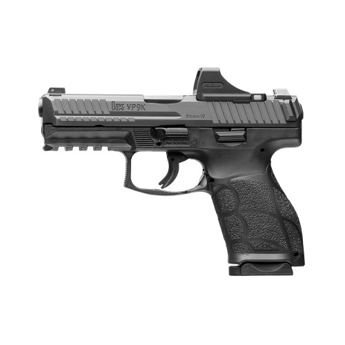 heckler & koch vp9a1 k, compact, 9mm, 4.09" barrel, matte finish, black, black front and rear sights, optics ready, includes holosun scs, 2 mags,...