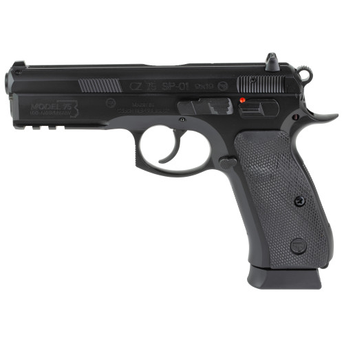 cz 75 sp-01 50th anniversary elite 9mm, 4.6" cold hammer forged barrel,, polycoat finish, black, manual safety, rubber grips, fixed sights, 19rd, 2...