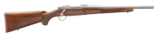 ruger hawkeye hunter 308 win, 16.6" steel barrel, satin stainless finish, 5/8x24 thread pitch, american walnut stock, 4rd