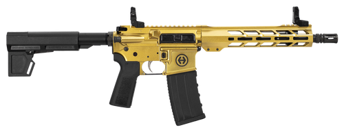 hi-point hp 15p 5.56mm 30rd,10.50" black threaded barrel, gold aluminum receiver picatinny rail, m-lok handguard, blade black polymer brace, black b5...