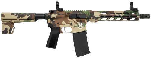 hi-point hp 15p 300 blackout 30rd,10.50" black threaded barrel, m81 woodland camo aluminum receiver picatinny rail, m-lok handguard, blade polymer...