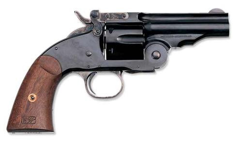 uberti 1875 no. 3 2nd model top break, .45 colt, 5" barrel, walnut grips, blued, 6rd